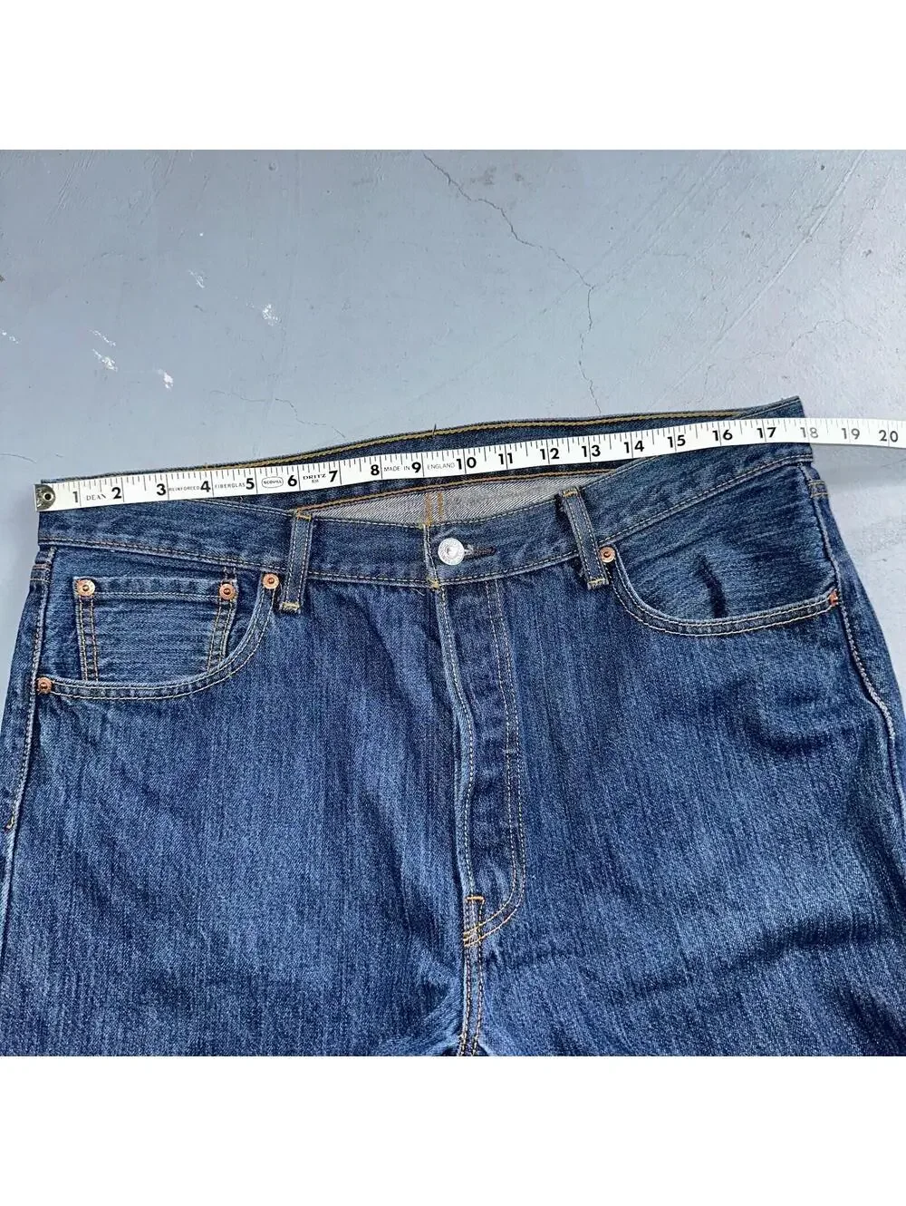 Levis 501 Vintage Y2K Egypt Straight Leg Jeans 36x32 Med Wash Act 36x30